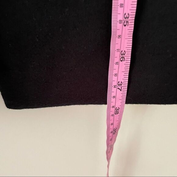 H by HALSTON‎ Women's Snap Front Coat Knee Length Notch Collar Black sz US 4 - Picture 8 of 9